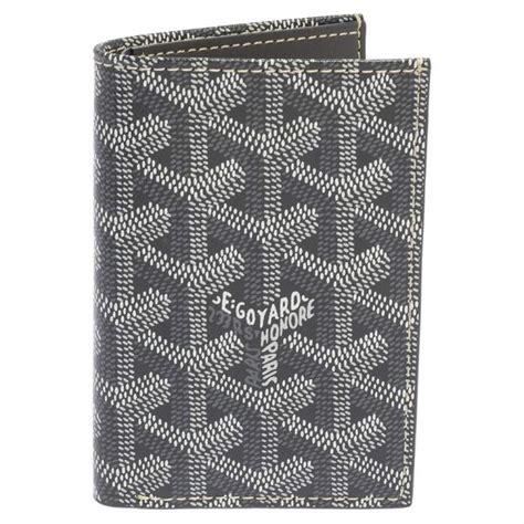 GOYARD Goyardine Saint Pierre Card Holder Grey